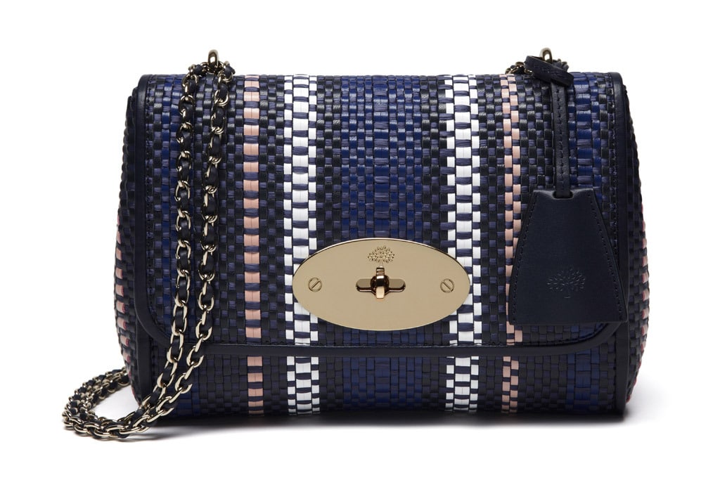 Mulberry Blue/White/Pink Woven Lily Bag