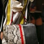 Prada Beige/Black/Red Python/Crocodile Top Handle Bag - Spring 2016