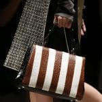 Prada Brown/White/Black Crocodile Top Handle Bag - Spring 2016