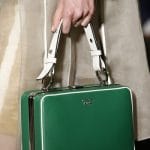 Prada Green/White Box Top Handle Bag -Spring 2016