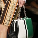 Prada White/Black/Green Top Handle Bag - Spring 2016