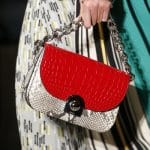 Prada White/Red Python/Crocodile Flap Bag - Spring 2016