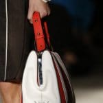 Prada White/Red/Black Striped Top Handle Bag 2 - Spring 2016