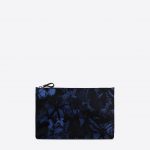 Valentino Black/Blue Camu Buttefly Flat Pouch Bag