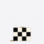 Valentino Ivory/Black Checkered Minaudiere Bag