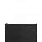 Valentino Ivory/Black Rockstud Flat Pouch Bag