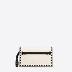 Valentino Ivory/Black Rockstud Small Clutch Bag