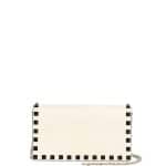 Valentino Ivory/Black Rockstud Wallet On Chain Bag