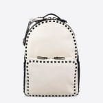 Valentino Ivory/Black Rockstud Backpack Medium Bag