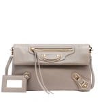 Balenciaga Gris Taupe Classic Metallic Edge Envelope Strap - Holiday Collection