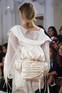 Balenciaga Off White Satin Backpack Bag - Spring 2016