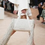 Balenciaga Off White Woven Tasseled Top Handle Bag - Spring 2016