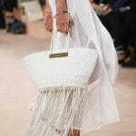 Balenciaga Off White Woven Tasseled Tote Bag - Spring 2016