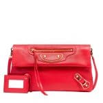 Balenciaga Red Classic Metallic Edge Envelope Strap - Holiday Collection