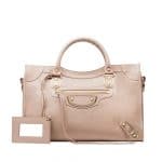 Balenciaga Rose De Sable Classic Metallic Edge City Bag - Holiday Collection