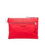 Balenciaga Rouge Grenade Rubberized Calfskin Clip M Bag - Holiday Collection