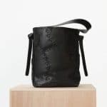 Celine Black Natural Calfskin Small Patchwork Twisted Cabas Bag