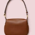 Celine Chestnut Natural Calfskin Small Saddle Bag