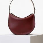 Celine Light Burgundy Smooth Calfskin Round Flap Bag