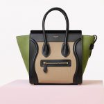 Celine Multicolor Baby Grained Calfskin:Nubuck Micro Luggage Bag