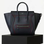 Celine Navy Blue Smooth Calfskin Mini Luggage Bag