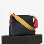 Celine Navy/Brick Shiny Smooth Calfskin Zipped Twisted Cabas Bag