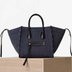 Celine Navy/White Textile Medium Luggage Phantom Bag