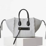 Celine White/Navy Textile Medium Luggage Phantom Bag