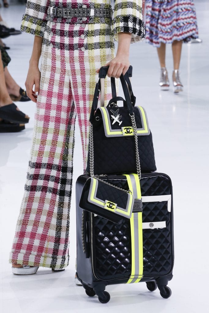 Chanel Black/Yellow/Gray Quilted Boy Flap:Backpack and Luggage Bags - Spring 2016