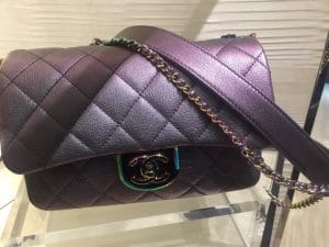 Chanel Purple Iridescent Hardware Classic Mini Flap Bag - Cruise 2016