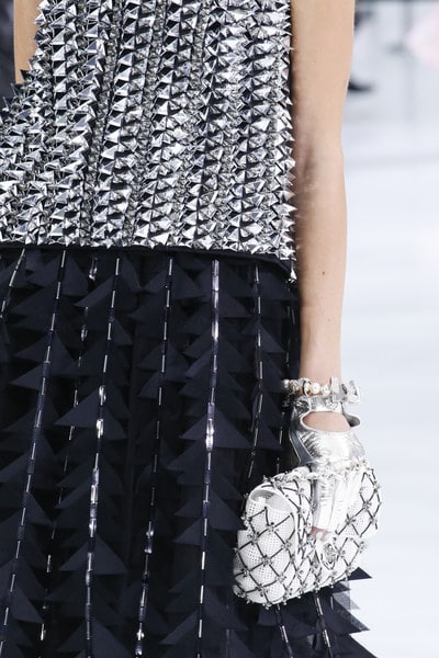 Chanel White/Black Embellished Perforated Classic Flap Bag - Spring 2016