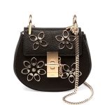 Chloe Black Floral Drew Nano Bag