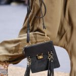 Chloe Black Leather/Suede Tasseled Flap Bag - Spring 2016