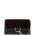 Chloe Black Suede/Leather Faye Clutch Bag