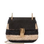 Chloe Black/Natural Raffia Drew Small Bag