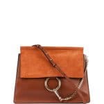 Chloe Caramel Leather/Suede Faye Medium Bag