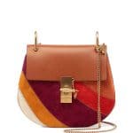 Chloe Caramel Multicolor Patchwork Drew Small Bag