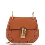 Chloe Caramel Perforated Drew Small Bag