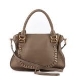 Chloe Gray Studded Marcie Medium Bag