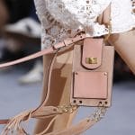 Chloe Pink Leather/Suede Tasseled Nano Flap Bag - Spring 2016