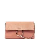 Chloe Rose Suede/Leather Faye Clutch Bag