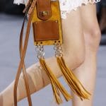 Chloe Tan Leather/Suede Tasseled Nano Flap Bag - Spring 2016