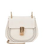 Chloe White Perforated Drew Small Bag