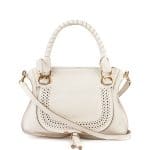 Chloe White Perforated Marcie Medium Bag