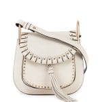 Chloe White Studded Hudson Small Bag