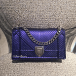 Dior Blue Python Diorama Mini Flap Bag - Cruise 2016