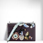 Dior Brown Marquetry Flower Diorama Bag