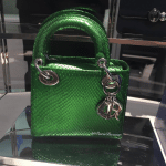 Dior Green Python Lady Dior Mini Bag - Cruise 2016