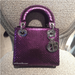 Dior Purple Lady Dior Mini Bag - Cruise 2016
