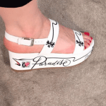 Dior White Paradise Printed Wedge Sandals - Cruise 2016